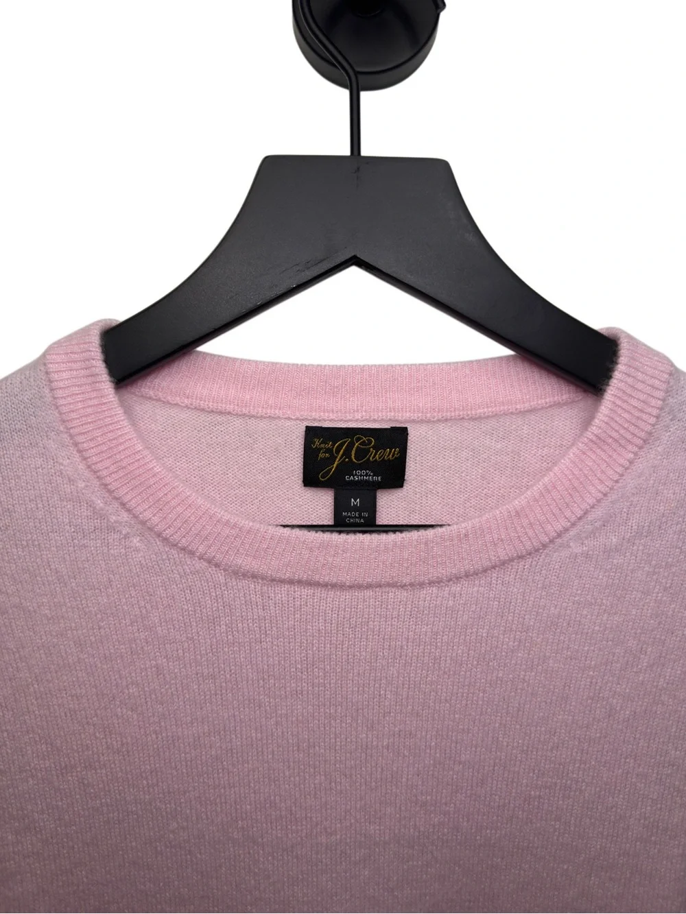 J. Crew Men’s Cashmere Crewneck Sweater in Soft Pink